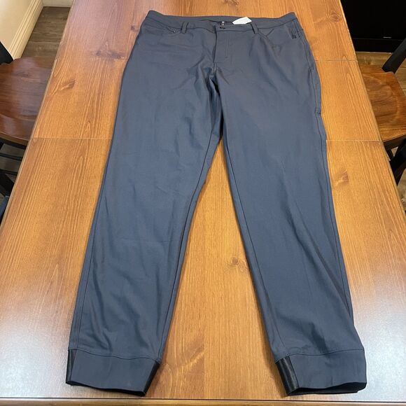 Gaiam Pants‎ Mens 36x31 Gray Polyester Stretch Golf Tech Zip Pockets Modern Fit - Picture 1 of 12